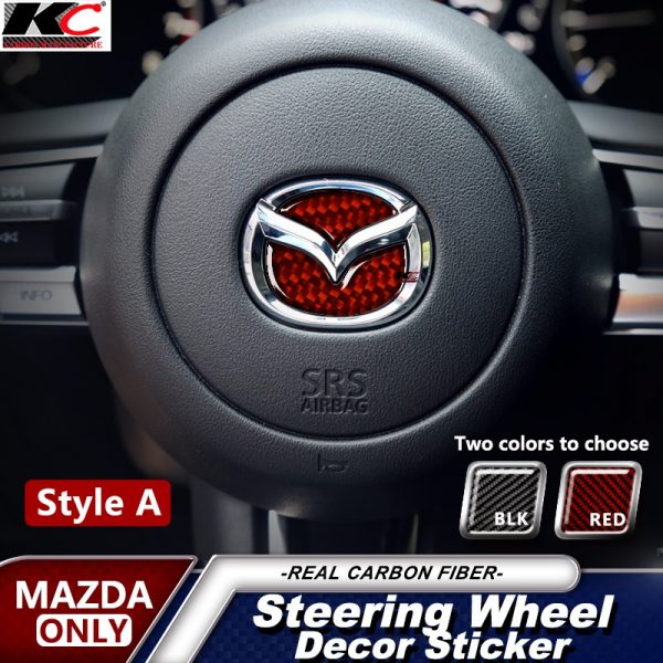 Car Carbon Fiber steering wheel stickers MAZDA 2 3 5 6 CX4 5 cx5 mazda3  cx-3 - KCdesign碳纖維卡夢研發｜ 官方網站