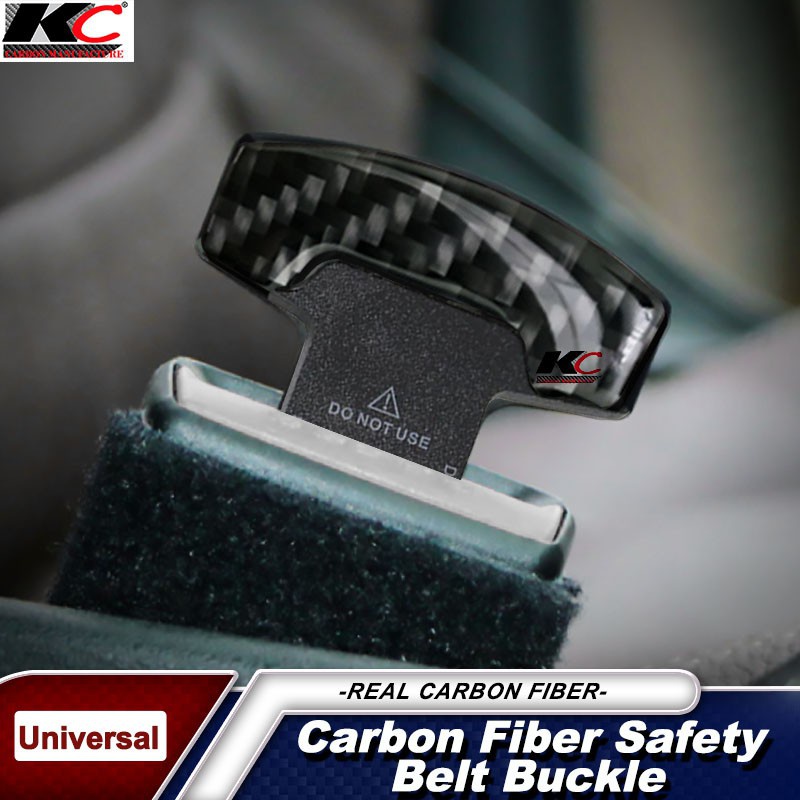 Safety Belt Buckles Real Carbon Fiber Car Seat Alarm Canceler
