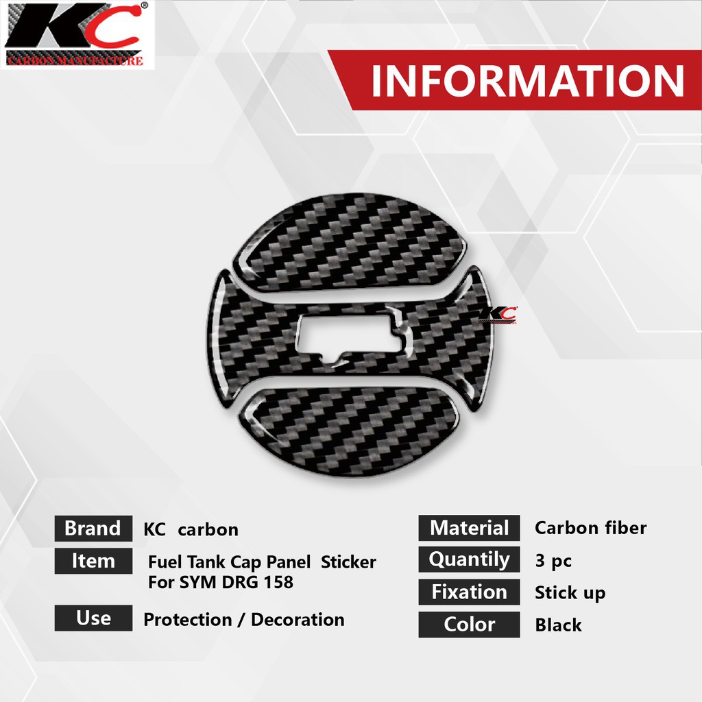 Carbon Fiber Fuel Gas Cap Tank Pad Tankpad Protector Sticker Motorcycle