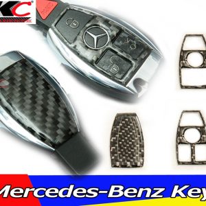 Carbon Fiber Key Fob Cover Case For Mercedes W204 W205 W212 X156